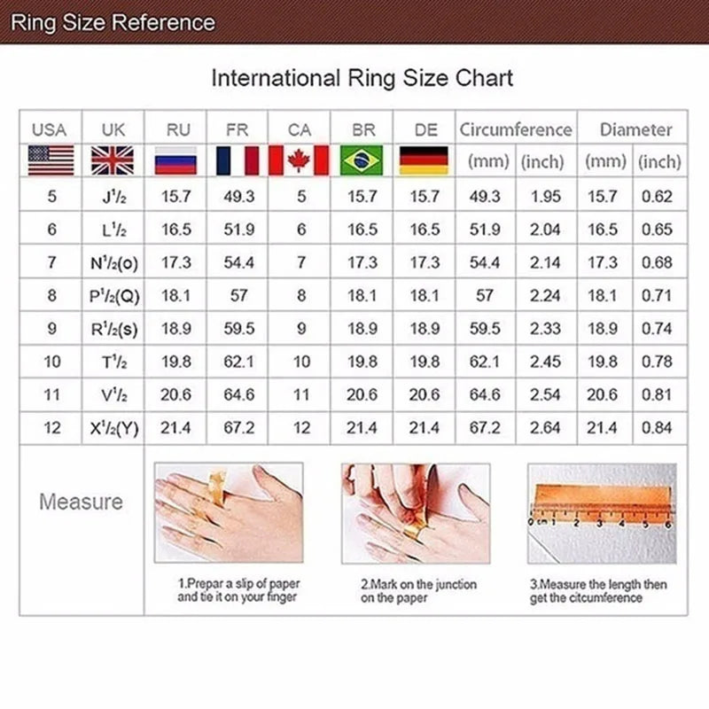 Exquisite Fashion Silver Color Engagement Rings -