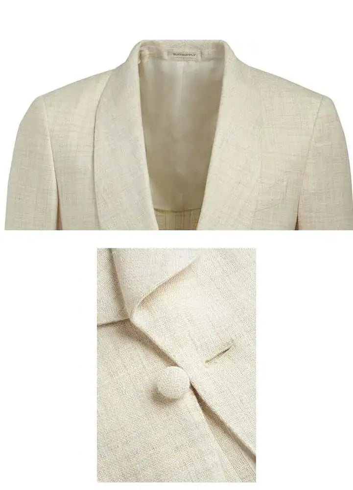 Wholesale Customer Mt Made to Measure Custom Design OEM Best Brands Linen Suit Men's Suits -