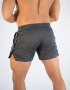 GITF Mens Gym Training Shorts Men Sports Casual Clothing Fitness Workout Running Grid quick-drying compression Shorts Athletics -
