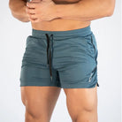 GITF Mens Gym Training Shorts Men Sports Casual Clothing Fitness Workout Running Grid quick-drying compression Shorts Athletics -