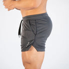 GITF Mens Gym Training Shorts Men Sports Casual Clothing Fitness Workout Running Grid quick-drying compression Shorts Athletics -
