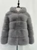 Fox Fur With Hood -