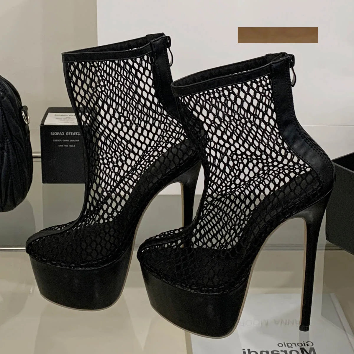 Stiletto Hollow Mesh High Heels -