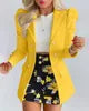 Women Formal Long Sleeve Blazers & Skirt Set -