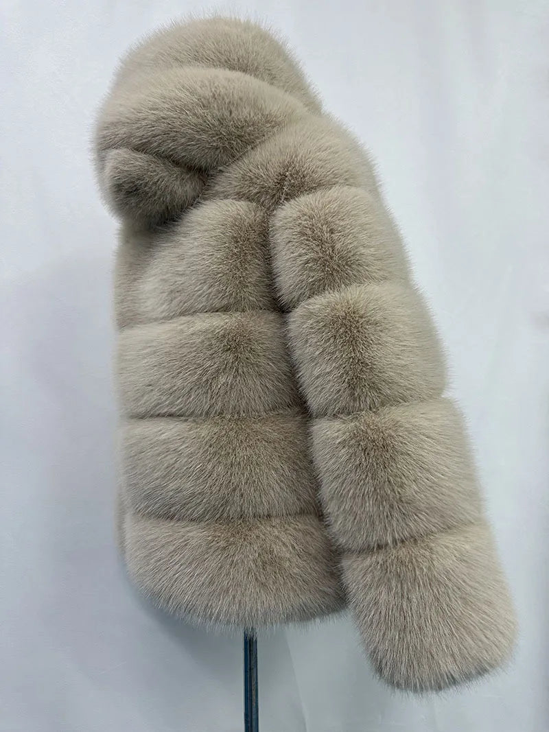 Fox Fur With Hood -