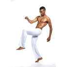 Mens Yoga Pants Elastic Waistband Fitness Training Joggers Loose Lightweight Slacks Beach Fashion Casual Sport Pants -
