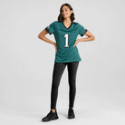 Women's Philadelphia 26 Saquon Barkley 1 Jalen Hurts 33 DeJean Football Jerseys Stitched Jerseys -