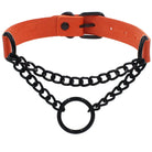 Round Layered Necklace Black Chain for Women and Men -