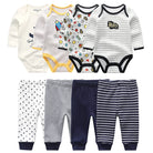 Keep your little one comfy in this versatile 4-piece baby bodysuit set—perfect for both girls and boys! -