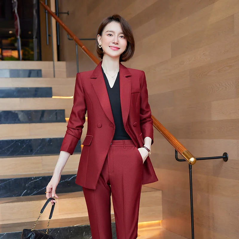 Lady Formal Trouser Office Business Pants Wear Woman Suit -