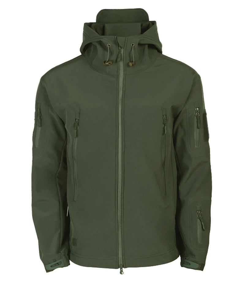 Stay prepared for any weather conditions with this tactical windproof and waterproof jacket for men. This versatile and durable jacket is perfect for outdoor activities and ensuring optimal protection from the elements. -