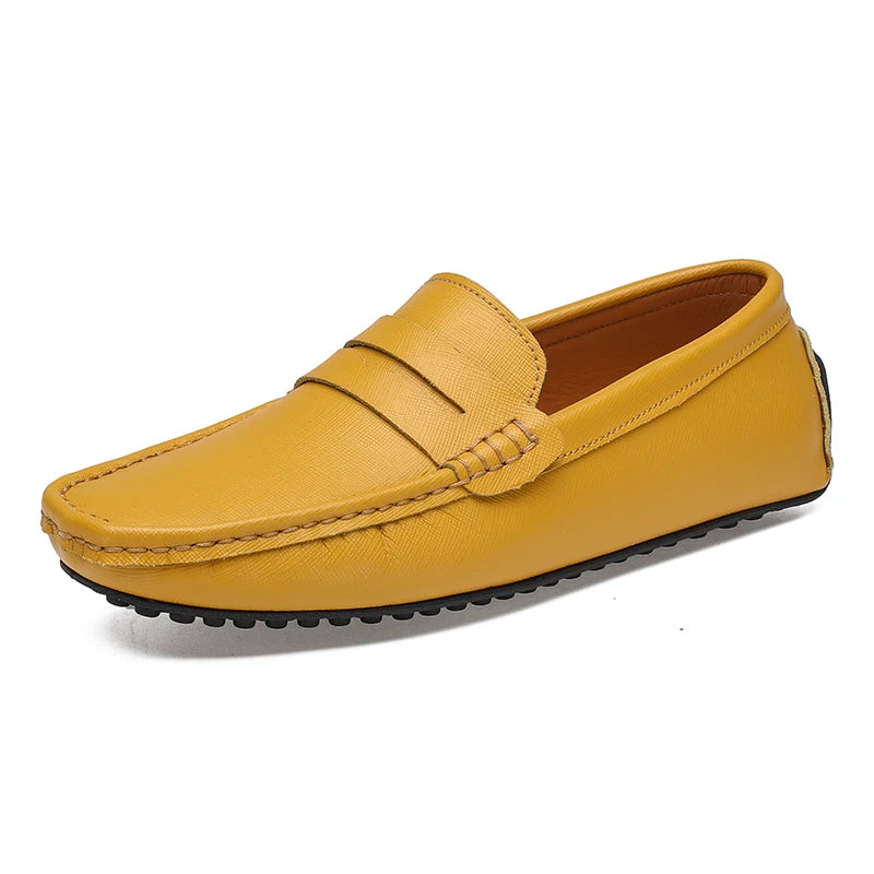 Leather Mocassines Slip Men's Shoes -