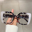 New Personalized Color Blocking square Frame Glasses -
