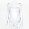 Women's Square Neck Long Sleeve Bodysuit -