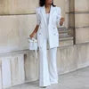 Women's Casual Blazer Wide Leg Suit -