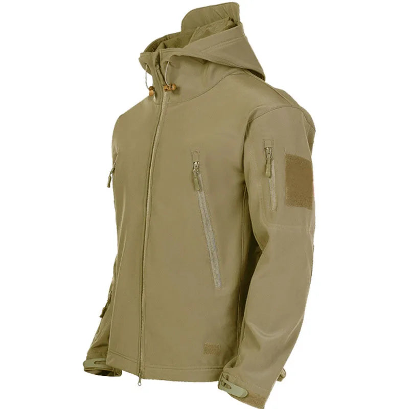 Stay prepared for any weather conditions with this tactical windproof and waterproof jacket for men. This versatile and durable jacket is perfect for outdoor activities and ensuring optimal protection from the elements. -