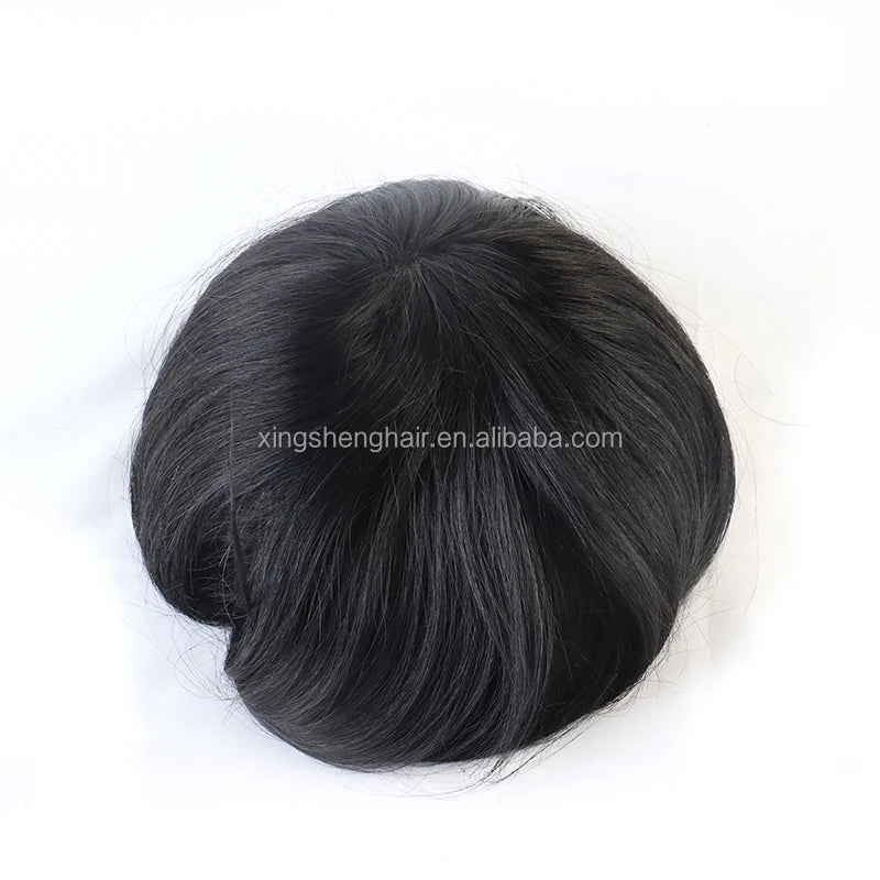 Men Toupee Silk Base Hair Invisible Hairline Men Replacement Hairpieces Men Toupee Silk Base Human Hair Toupee -