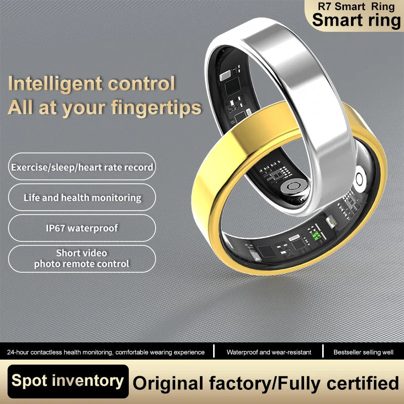 Waterproof Smart Ring for Health & Fitness Tracking -