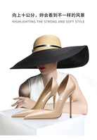 Genuine Leather Heels For Women 2024 Luxury Women's Pumps Spring High Heels Shoes Classics Pumps Fashion Pointed Toe Elegant -