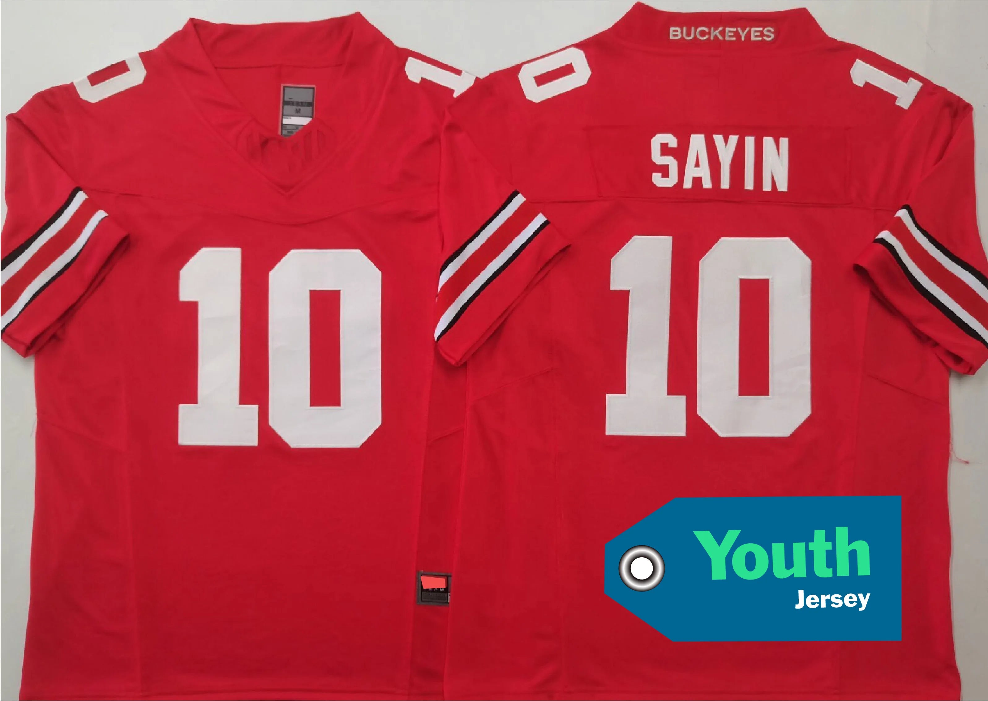 Youth Jerseys College American Football Ohio State 10#Sayin 2#DOWNS 4#SMITH 1#JUDKINS 7#STROUD Stitched Jerseys -