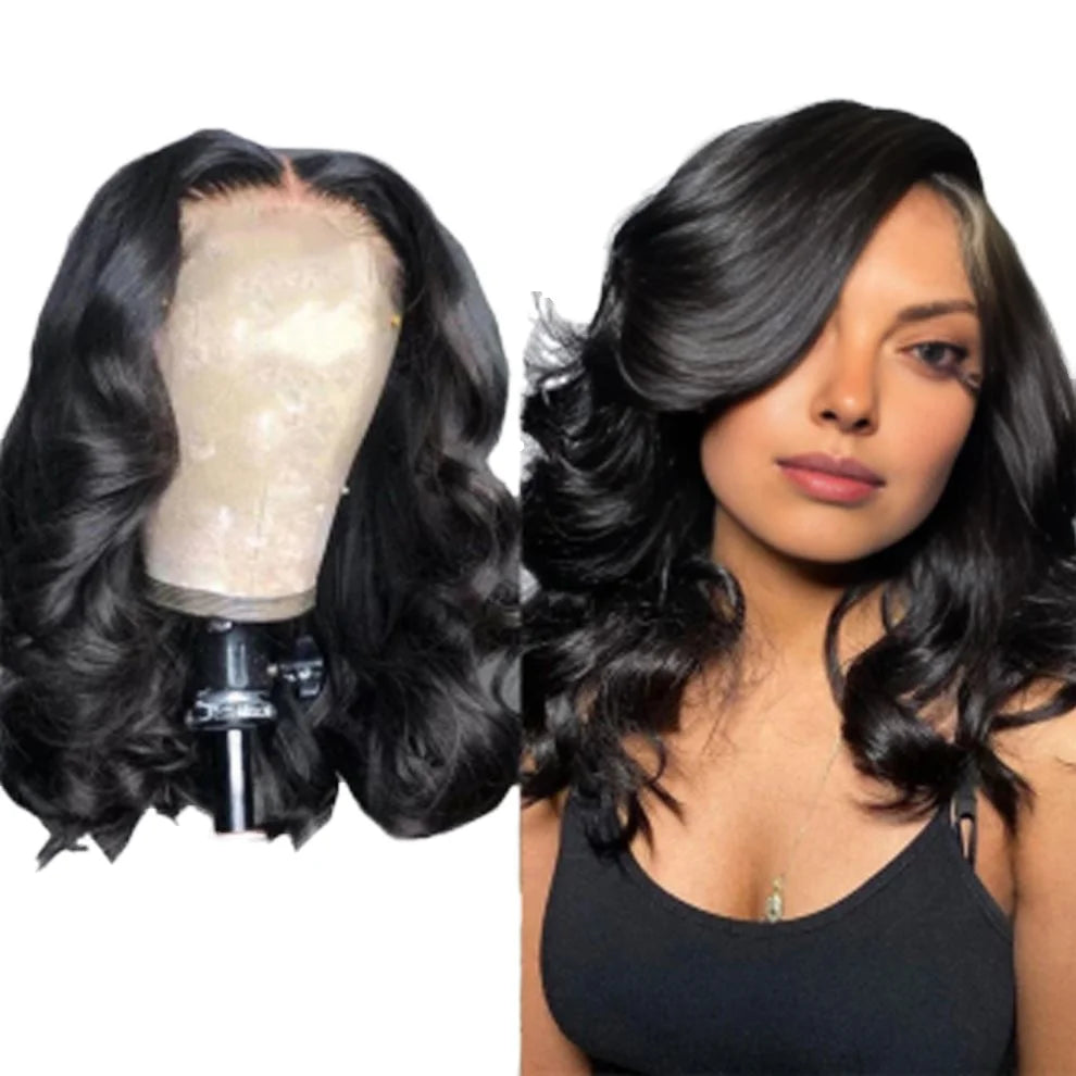 Enjoy effortless style with this ready-to-wear glueless loose body wave wig—featuring an undetectable lace front, short curly bob, and natural human hair for a flawless, natural look! -