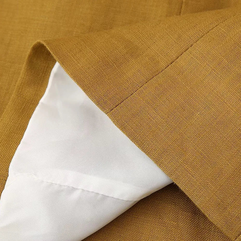 Linen Double Breasted Blazer -
