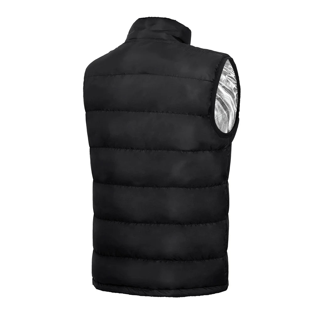 Stay warm and comfortable in cold weather with this electric heated jacket. With 9 heated vest zones and a unisex design, this heated sportswear is perfect for both men and women to stay cozy during outdoor activities in chilly conditions. -