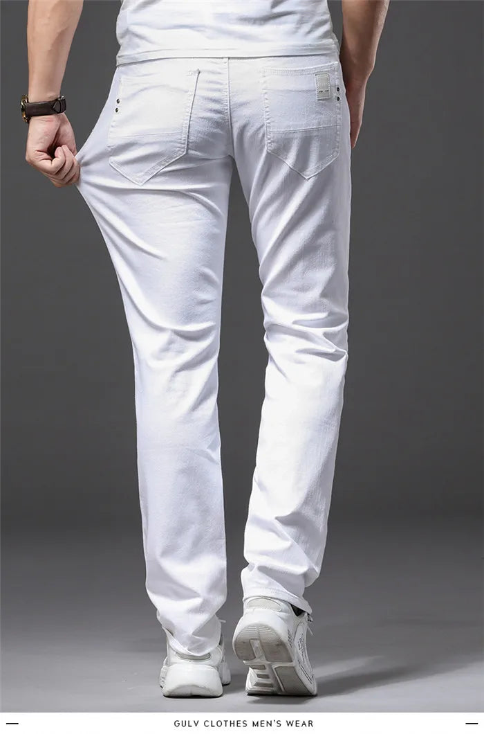Men White Jeans Slim Fit -
