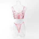 Custom logo Hot OEM Nightie Mature Ladies Revealing Femme Push up Bra Dame Panties Embroidery Floral Women's Sexy Lingerie Set -