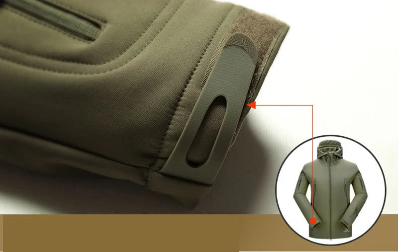 Stay prepared for any weather conditions with this tactical windproof and waterproof jacket for men. This versatile and durable jacket is perfect for outdoor activities and ensuring optimal protection from the elements. -