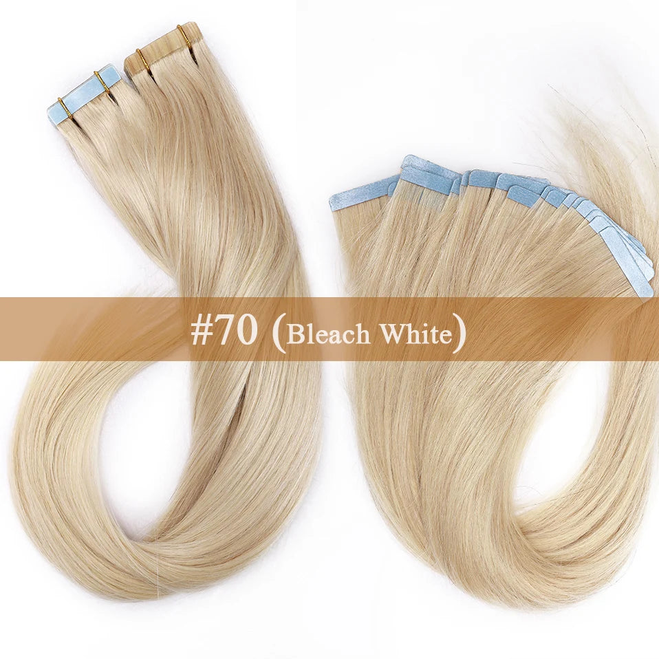S-noilite Tape In Human Hair Extensions 2.5g/pc Straight Glue In Real Hair Extensions Human Hair Seamless Invisible Double Sides -