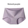 Wholesale Woman Ice Silk Panty Solid Mid-waist Seamless Laser Cut Not-trace Panty Underwear One-piece Traceless Panties -