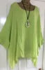 Cotton Linen Round Neck Shirt -