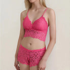 4pcs Lace Valentines Lingerie Set -