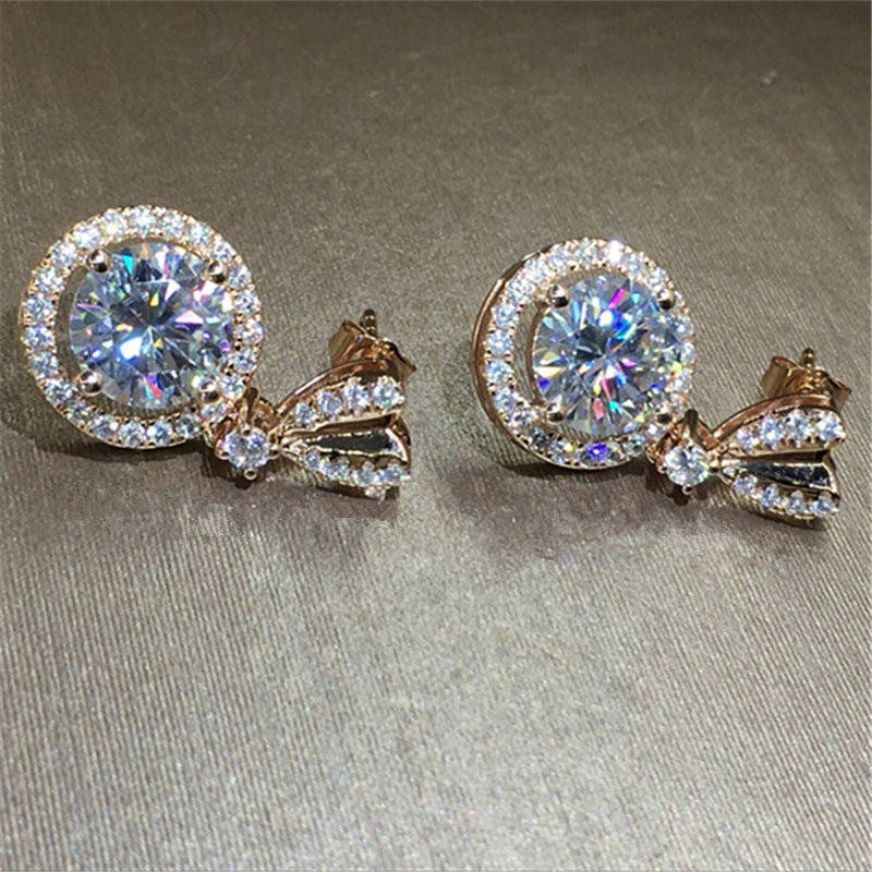 Real 14K Gold Jewelry Earring Women -