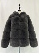 Fox Fur With Hood -
