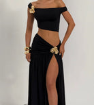 Women's Elegant Split Skirt Set -