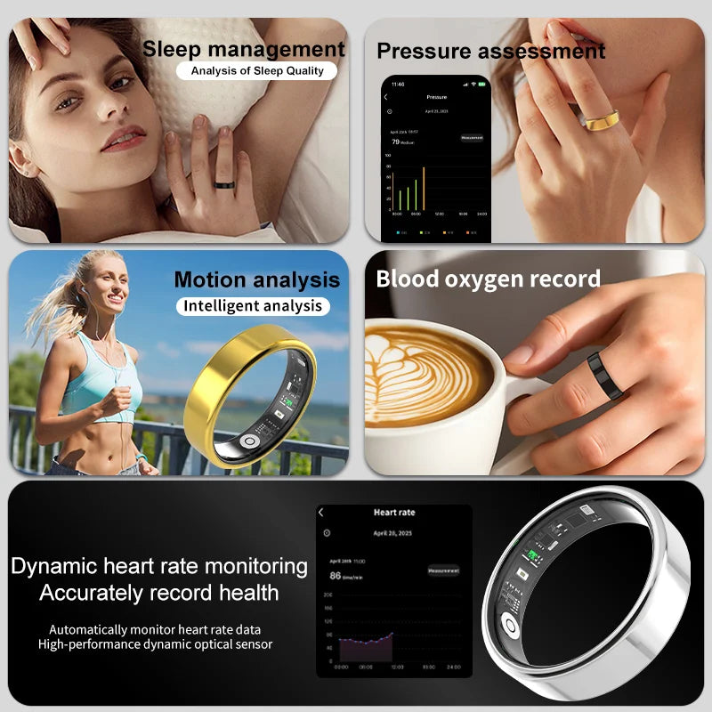 Waterproof Smart Ring for Health & Fitness Tracking -