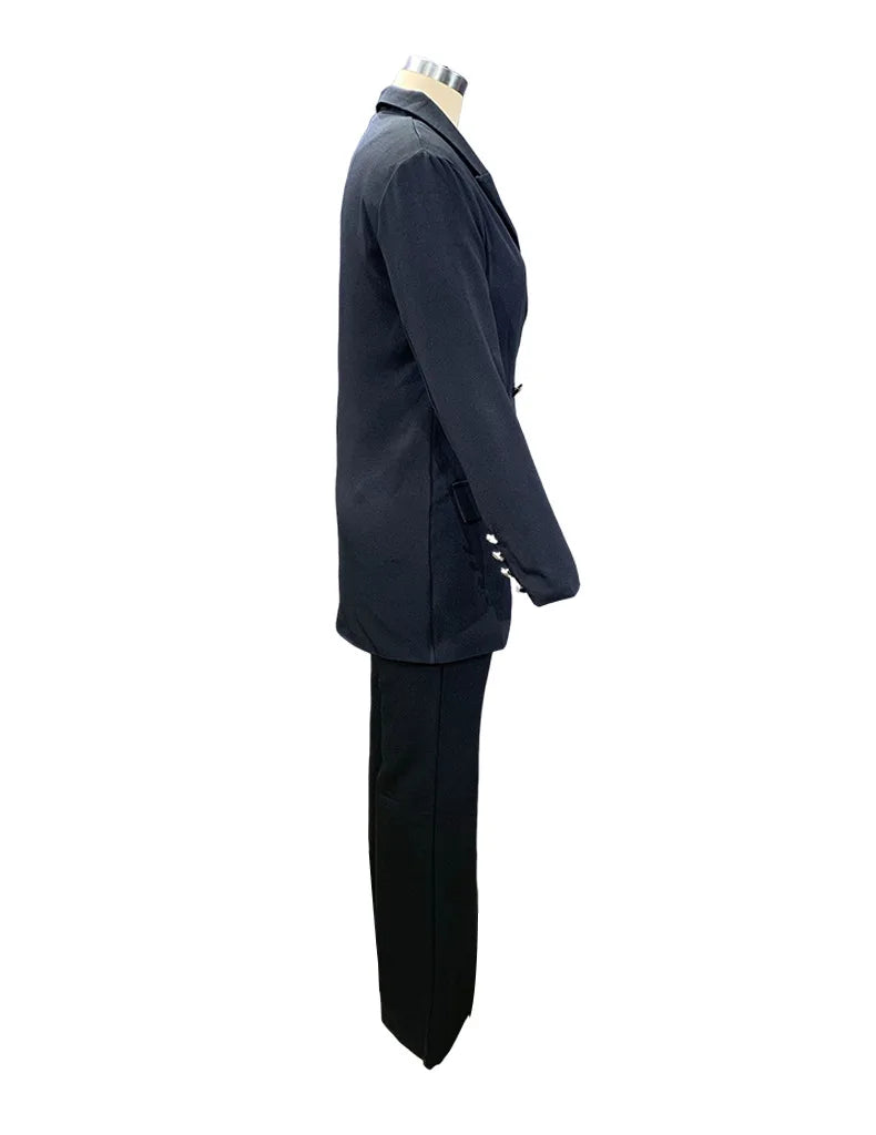 Women's Casual Blazer Wide Leg Suit -