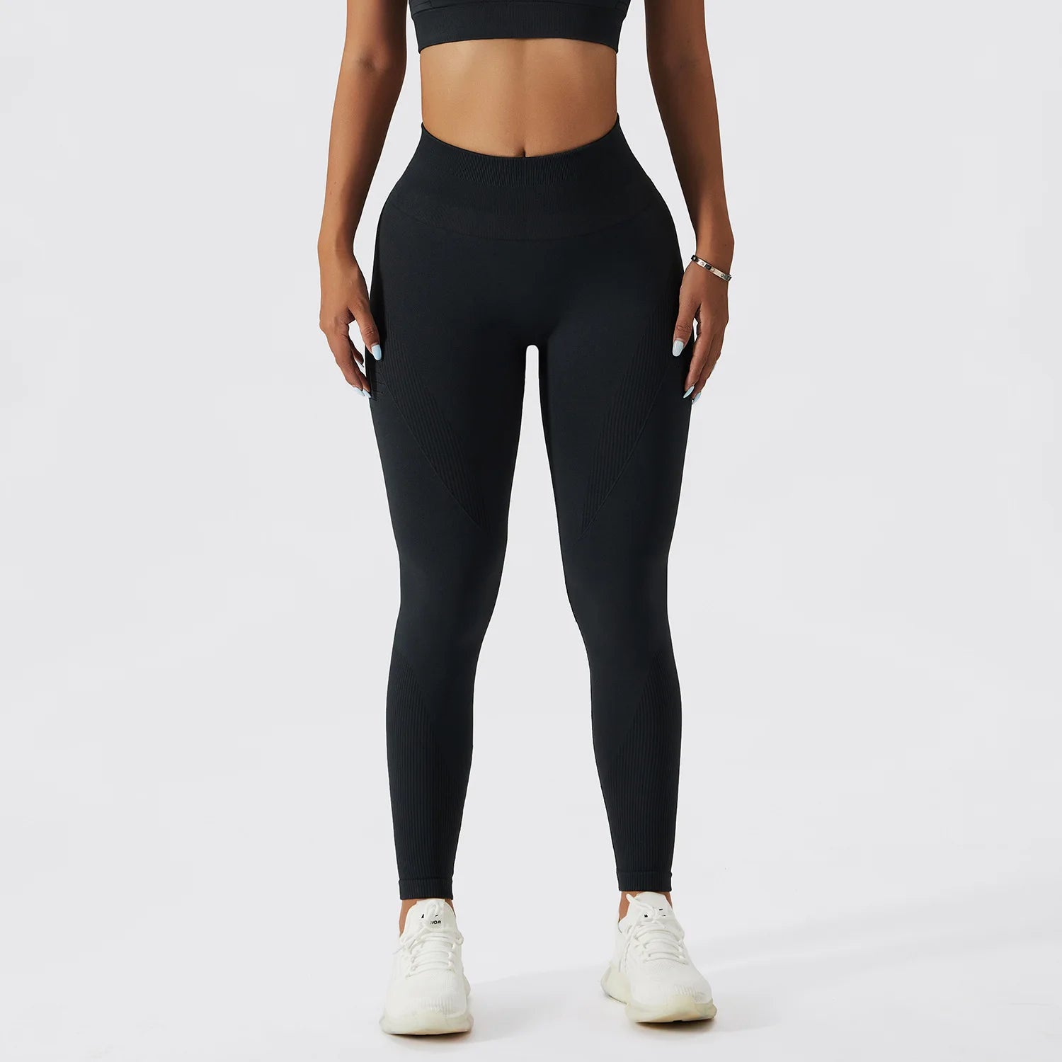 Wholesale Tik Tok Athletic Clothing Ladies Gym Fitness Sport Workout Clothes Activewear Seamless Women Jogger Wear Yoga Suit Set -