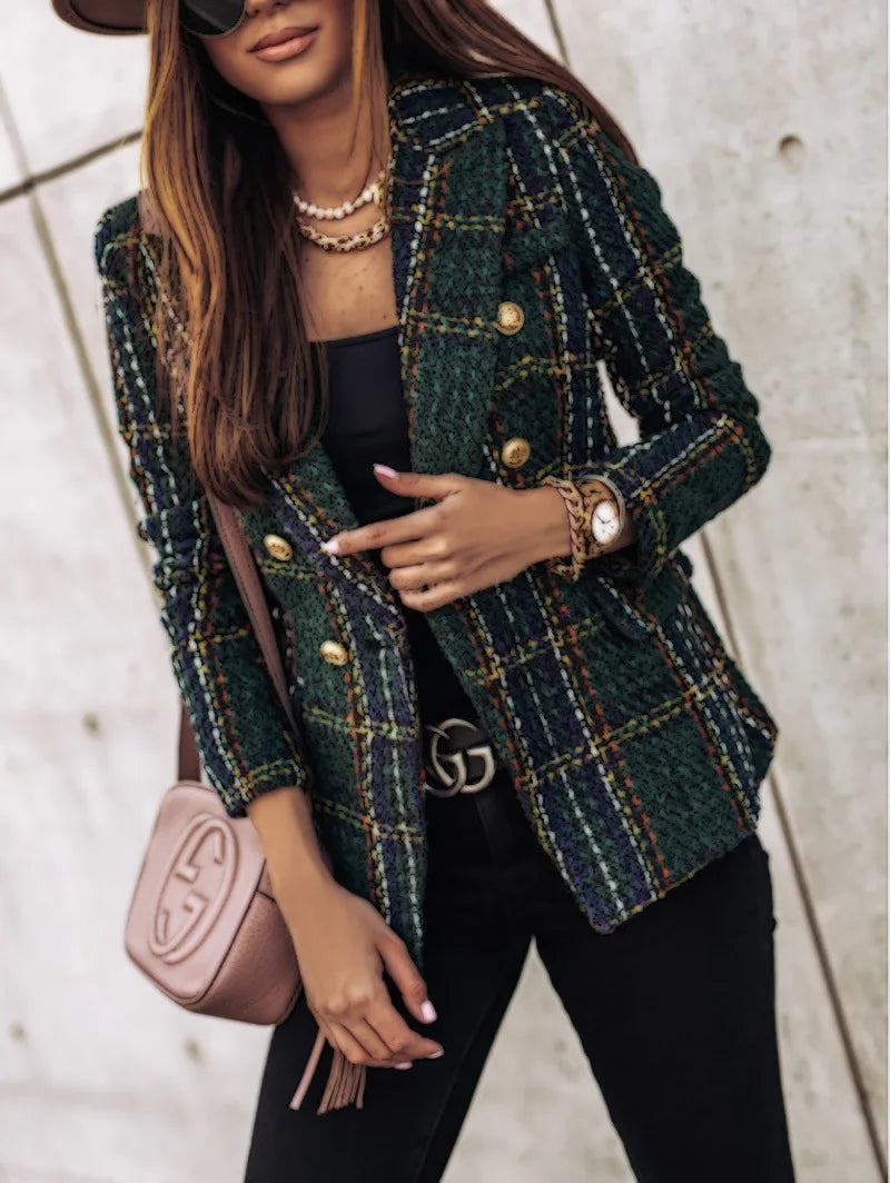 Make a statement in this double-breasted blazer—classy and confident! -