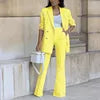 Women's Casual Blazer Wide Leg Suit -