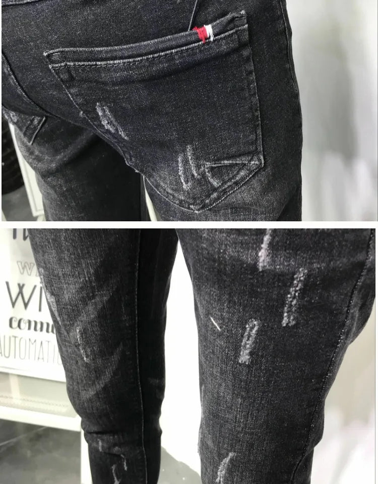 Mens Jeans Slim Fit Skinny -
