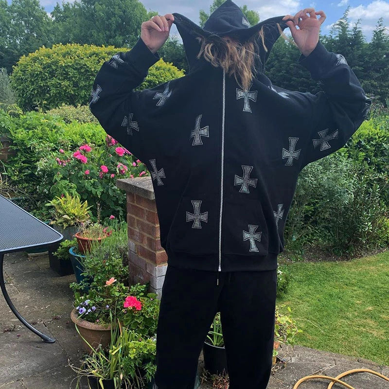 Tracksuit Rhinestone Cross -