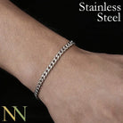 10 Pcs Cuban Bracelet Stainless Steel -