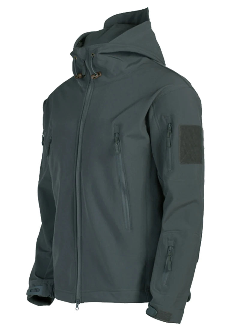 Stay prepared for any weather conditions with this tactical windproof and waterproof jacket for men. This versatile and durable jacket is perfect for outdoor activities and ensuring optimal protection from the elements. -