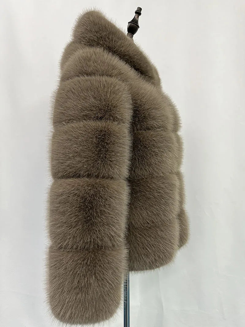 Fox Fur With Hood -