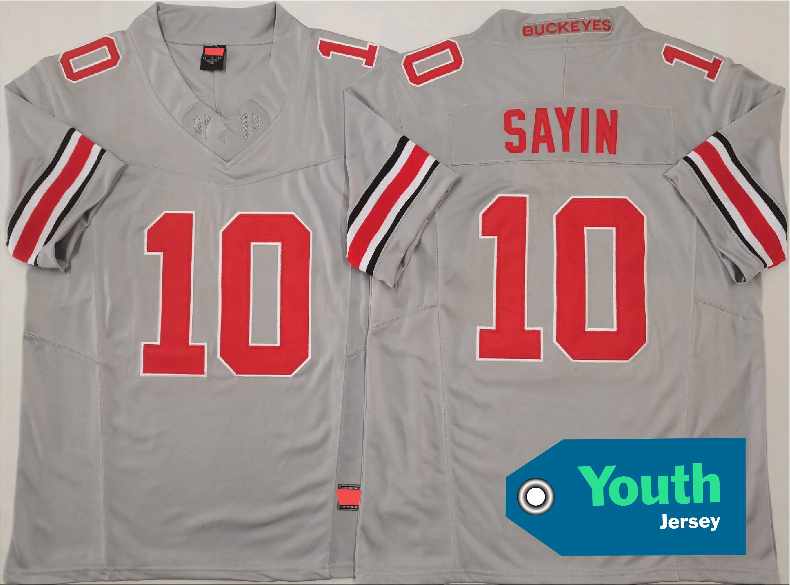 Youth Jerseys College American Football Ohio State 10#Sayin 2#DOWNS 4#SMITH 1#JUDKINS 7#STROUD Stitched Jerseys -