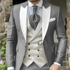 Slim Fit Suit for Men - Elegant 3 Piece Wedding Tuxedo Set -
