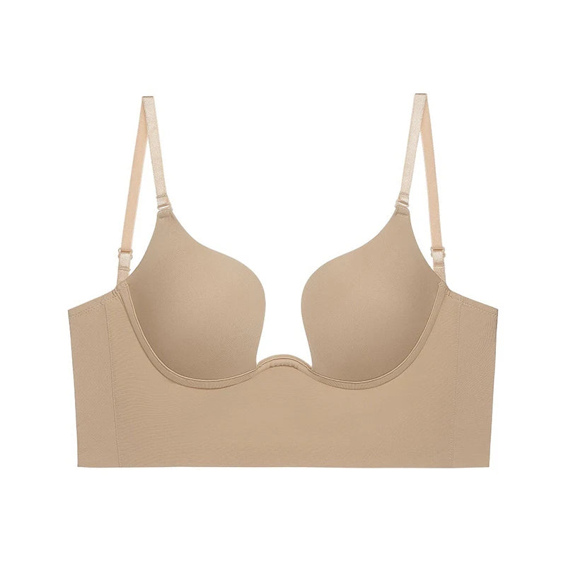 Wholesale French Style Underwire Female Small 32 34 36 38 ABC Boobs Fixed Cup Gathered U-shaped Sexy Back Push-up Lingeries Bra -